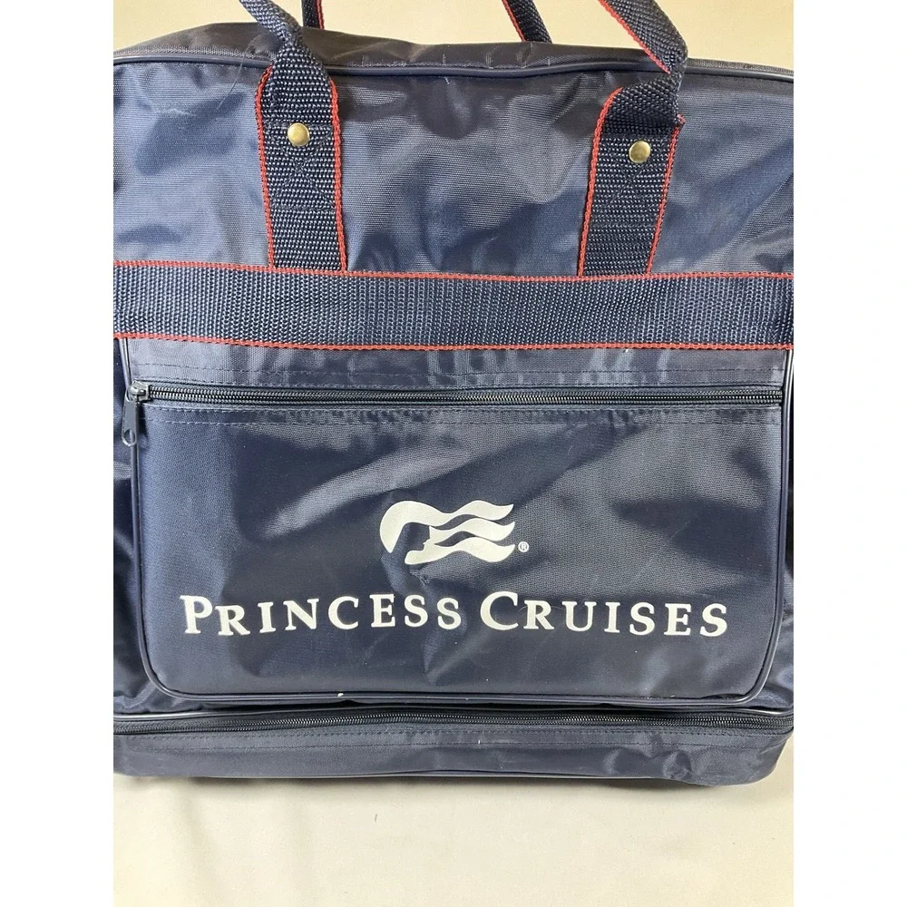 Princess Cruises Vintage Rolling Carry-On Suitcase Blue Expandable Luggage Lg